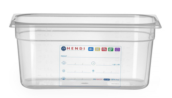 Recipient GN 1/3 adâncime 15 cm din polipropilenă HACCP | HENDI 880265