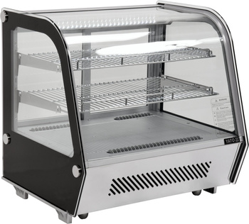 Vitrină frigorifică de expunere 120 l argintie | YATO YG-05025