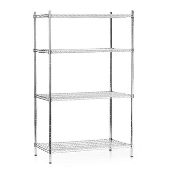 Raft de depozitare din oțel cromat 91x61x180 cm pliabil | FORGAST FG15136