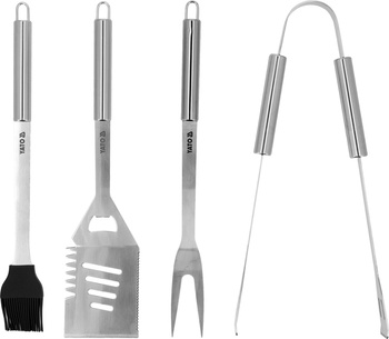 Set grătar din oțel inoxidabil 4 articole | YATO YG-20110