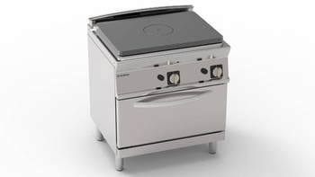 Cuptor pe gaz gastronomic cu placă TOP și cuptor pe gaz GN2/1 16 kW | TECNOINOX 713089