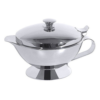 Sosieră din oțel inoxidabil cu capac, 400 ml, înălțime 11,5 cm | CONTACTO 605/040