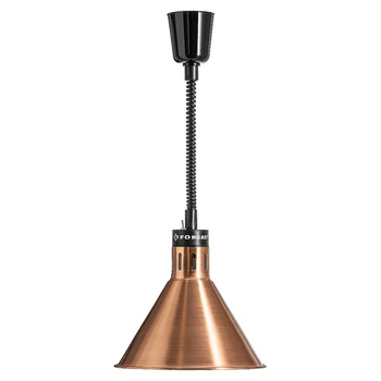 Lampă de încălzire pentru preparate alimentare, din cupru, conică, 0.25 kW, reglare înălțime 60-180 cm | FORGAST FG03343