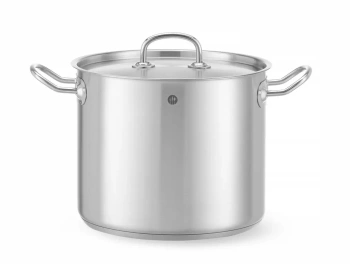 Oală înaltă din oțel inoxidabil cu capac, Kitchen Line, 45 l, diametru 40 cm, înălțime 36 cm | HENDI 837146