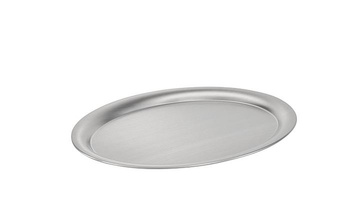 Tavă KAFFEEHAUS ovală, lustruită, mată, din oțel inoxidabil, 29x22x0.5 cm | APS 30113