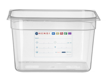 Recipient GN 1/2 adâncime 20 cm din polipropilenă HACCP | HENDI 880159