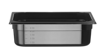 Recipient GN 1/2 adâncime 10 cm din policarbonat negru | HENDI 862421