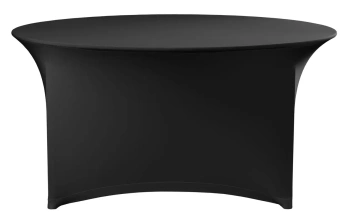 Față de masă rotundă, neagră, diametru 150 cm, înălțime 76 cm | HENDI 814529