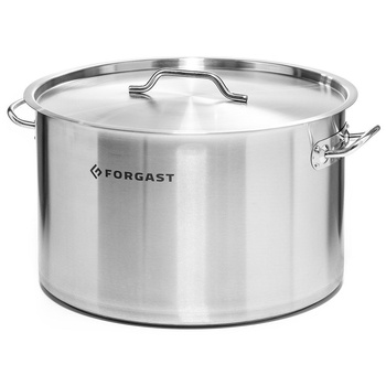 Oală medie din oțel inoxidabil cu capac, 2 l, diametru 16 cm | FORGAST FG02002