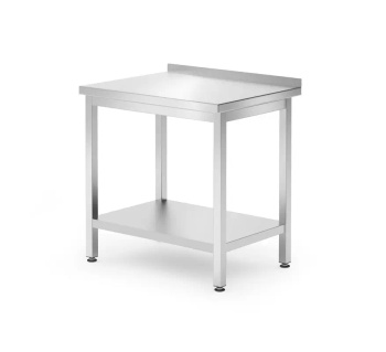 Masă de lucru de perete cu raft, 80x60x85 cm | HENDI 817261