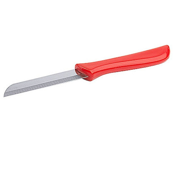 Cuțit pentru curățat cu mâner roșu, lungimea lamei 7 cm | CONTACTO 3606/070