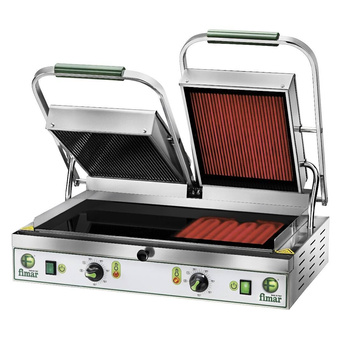 Gril dublu de contact cu plăci ceramice, cu margini netede | FIMAR PV55LR