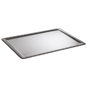 Tavă SCHÖNER ESSEN, cu margine decorativă, din oțel inoxidabil, 63.5x44.5x2 cm | APS 384