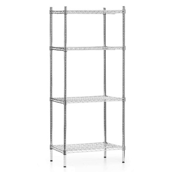Raft de depozitare din oțel cromat, 4 rafturi, 61x45,5x180 cm pliabil | FORGAST FG15131