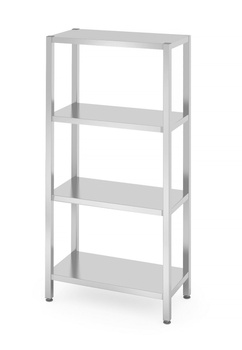 Raft de depozitare cu 4 rafturi din oțel inoxidabil 80x40cm | HENDI 812518
