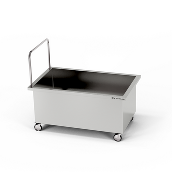 Bazin de înot cu 1 cameră din oțel inoxidabil, mobil scăzut (adâncime. 30 cm) 110x60x85 cm | FORGAST