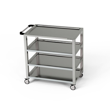Cărucior cu 4 rafturi din oțel inoxidabil 110x40x85 cm | FORGAST