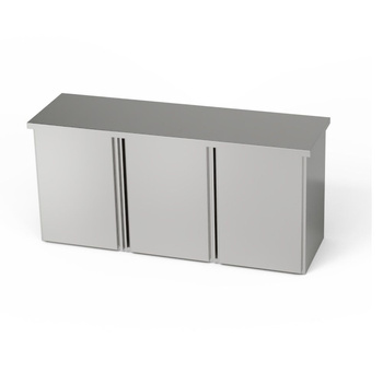 Dulap de perete cu 3 uși din oțel inoxidabil 130x30x60 cm | FORGAST