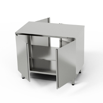 Masă de lucru pasantă din oțel inoxidabil 140x70x85 cm | FORGAST