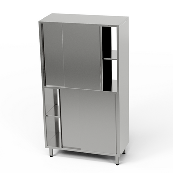 Dulap de trecere din oțel inoxidabil divizat 90x50x200 cm | FORGAST