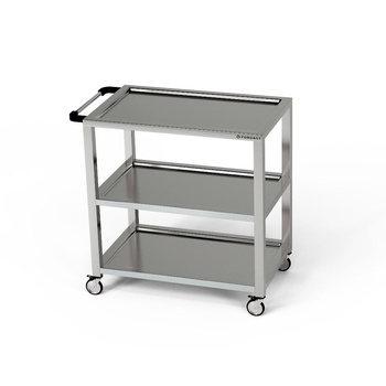 Cărucior cu 3 rafturi din oțel inoxidabil 110x40x85 cm | FORGAST