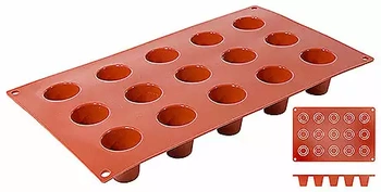 Formă pentru deserturi Dariol, con, 15 cavități, 3.5x3.8 cm, din silicon | CONTACTO 6633/315