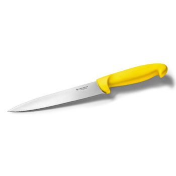 Cuțit de bucătărie HACCP galben lungime 18 cm | FORGAST FG01845