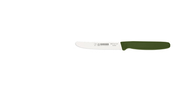 Cuțit universal cu margine zimțată - 11 cm, verde măsliniu | GIESSER MESSER 8365 wsp 11 ol