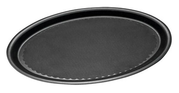 Tavă de chelner, ovală, GRIPZONE, din compozit GFK, neagră, 29x21x2 cm | APS 506