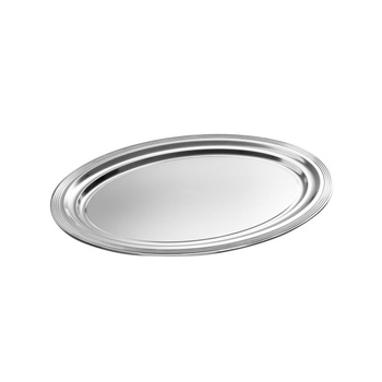 Tavă de banchet CLASSIC ovală, din oțel inoxidabil, 46x34.5x1.5 cm | APS 398