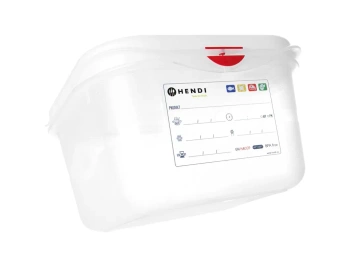 Recipient GN 1/6 ad. 6,5 cm din polipropilenă HACCP | HENDI 873151