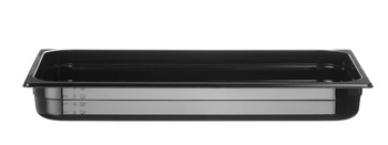 Recipient GN 1/1 adâncime 6,5 cm din policarbonat negru | HENDI 862209