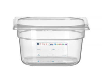 Recipient GN 1/6 adâncime 10 cm din polipropilenă HACCP | HENDI 880470