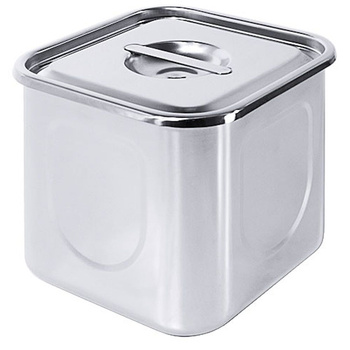 Recipient pentru alimente din oțel inoxidabil, 2,5 l, 14x14x14 cm | CONTACTO 310/014