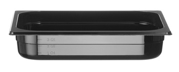 Recipient GN 1/2 adâncime 6,5 cm din policarbonat negru | HENDI 862438