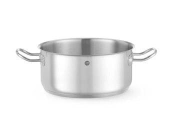 Oală joasă din oțel inoxidabil Kitchen Line, capacitate 4,9 l, diametru 24 cm, înălțime 11 cm | HENDI 837665