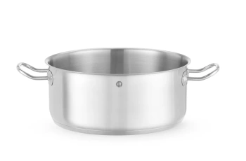 Oală din oțel inoxidabil joasă Kitchen Line, capacitate 7,3 l, diametru 28 cm, înălțime 12 cm | HENDI 837672