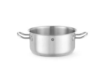 Oală din inox joasă Kitchen Line, capacitate 2,9 l, diametru 20 cm, înălțime 9,5 cm | HENDI 837658