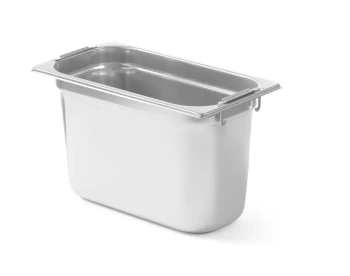 Recipient GN 1/3, din oțel cu mânere retractabile, adâncime 10 cm | HENDI 803264