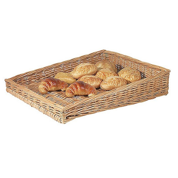 Coș pentru pâine, oblic, dreptunghiular, 50x40 cm, din răchită | CONTACTO 4876/500
