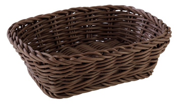 Coș pentru pâine din polipropilenă, dreptunghiular, negru, 19x13x6 cm | APS 50631