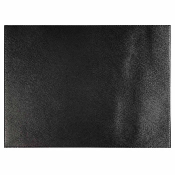 Suport de masă VELLURA, set 6 bucăți, piele ecologică, culoare neagră, 45x32.5x0.1 cm | APS 60046