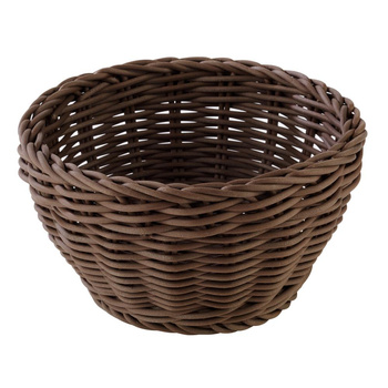 Coș pentru pâine din polipropilenă PROFI LINE, rotund, maro, 16x16x8 cm | APS 50603