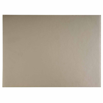 Suport de masă VELLURA, set 6 bucăți, piele ecologică, culoare gri, 45x32.5x0.1 cm | APS 60044