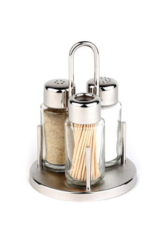 Set pentru piper și sare CLASSIC, cu recipient pentru scobitori | APS 40320