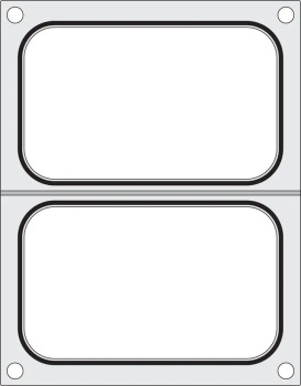 Matriță dublă pentru aparat de sudură, 25x19,5 cm | HENDI 805589