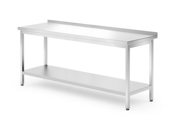 Masă de lucru de perete cu raft | HENDI 812761