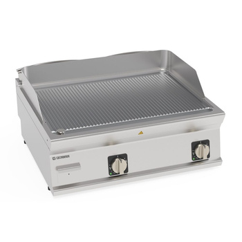 Placă de grătar cromată cu caneluri 400V Tecno74 | TECNOINOX 716229