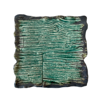 Farfurie plată dreptunghiulară Moku smarald 30 x 30 cm | KERA CERAMIKA 16.5.SMARALD