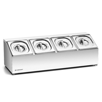 Expozitor pentru alimente - pentru 4 GN 1/6 | FORGAST FG11416